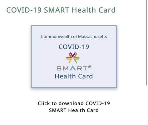 mass covid 19 smart health card|MA.